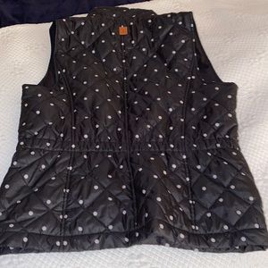 Cute Talbots Quilted Polka Dot Puffer Vest S